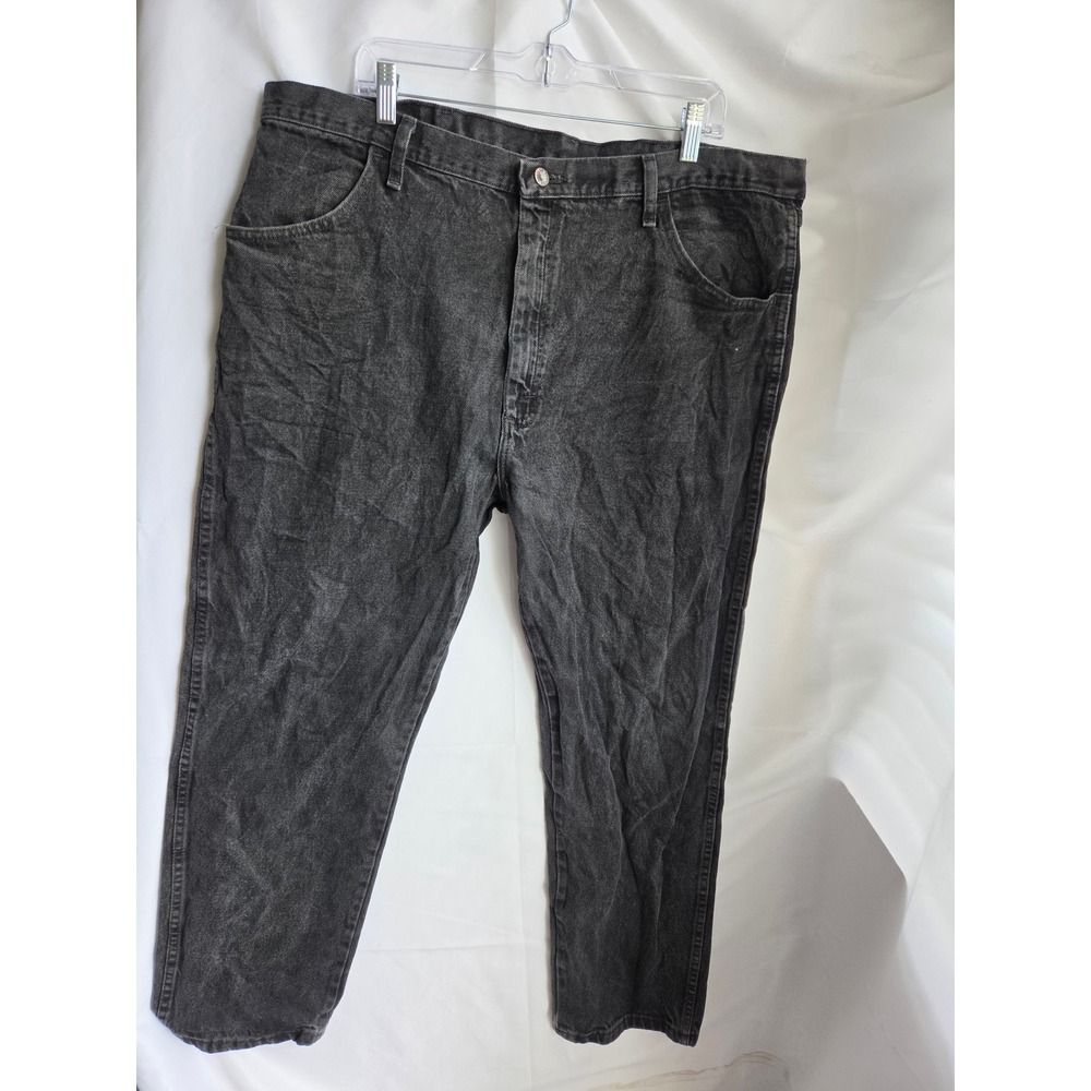 Rustler 87619CB Jeans Mens Black Dark Wash Relaxed Mid Rise Straight Leg